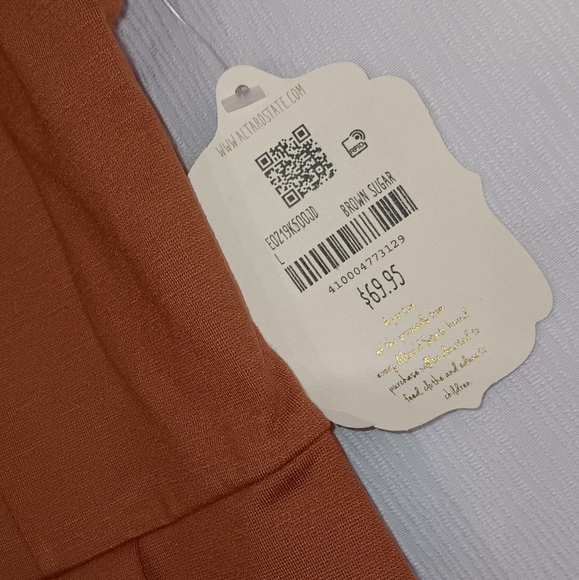 Short sleeveless brown dress size L from Altarid State brand - Picture 8 of 10